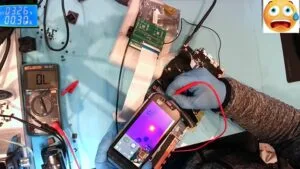 Inspection sous caméra thermique d'une carte mère